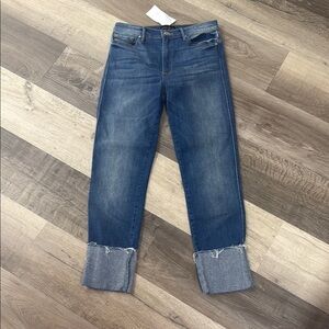 Black Orchid Blue Ankle Cropped Jeans with Distinctive Cuff